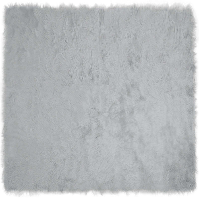 Covor din Lână Faux Tafalla Gri 160 x 160 cm Poliester - WALTI WALTI
