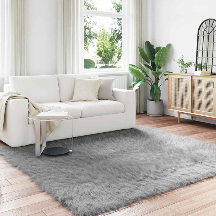 Covor din Lână Faux Tafalla Gri 240 x 240 cm Poliester - WALTI WALTI