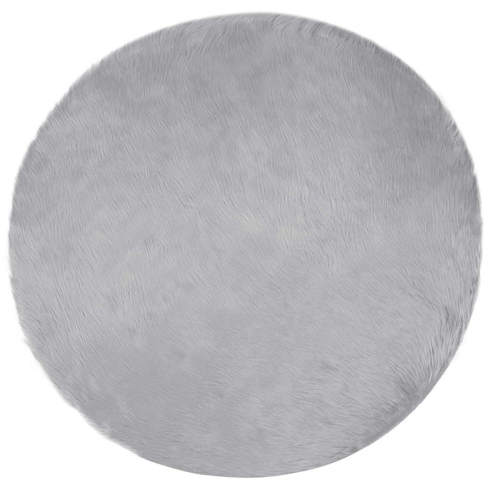 Covor din Lână Faux Tafalla Gri Ø 80 cm Poliester - WALTI WALTI