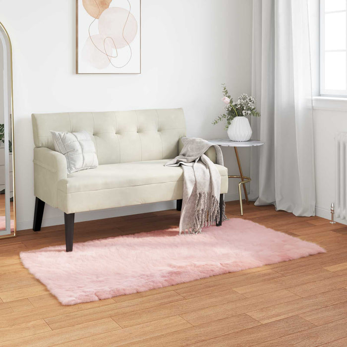 Covor din Lână Faux Tafalla Roz 60 x 110 cm Poliester - WALTI WALTI