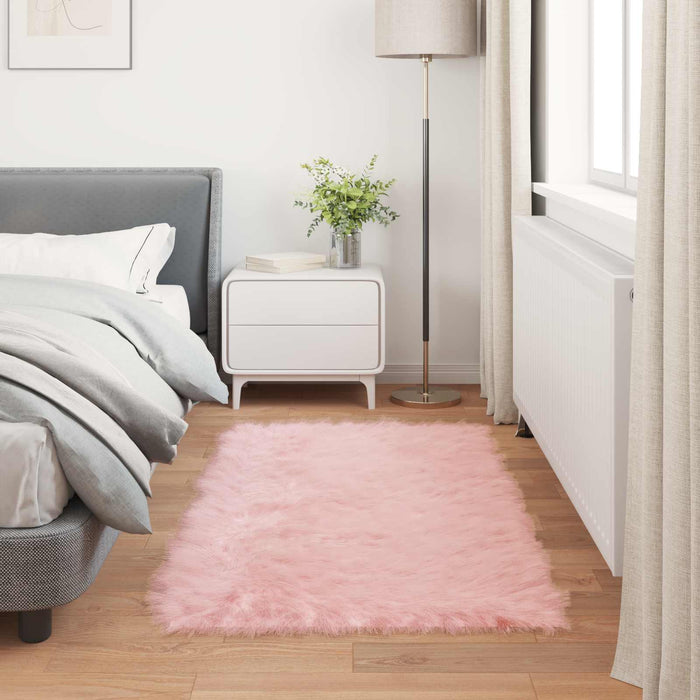 Covor din Lână Faux Tafalla Roz 80 x 150 cm Poliester - WALTI WALTI