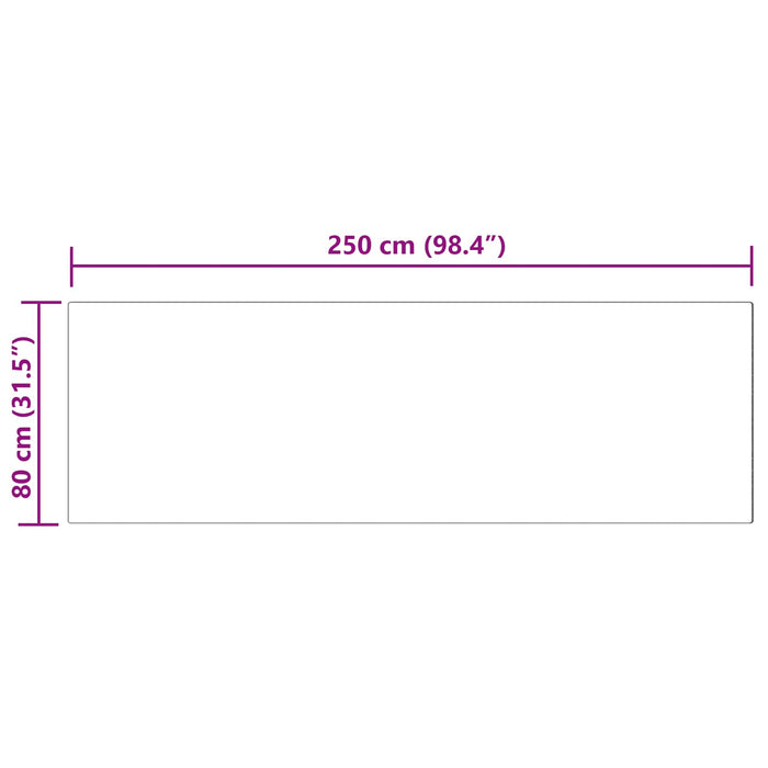 Covor din Lână Faux Tafalla Roz 80 x 250 cm Poliester - WALTI WALTI
