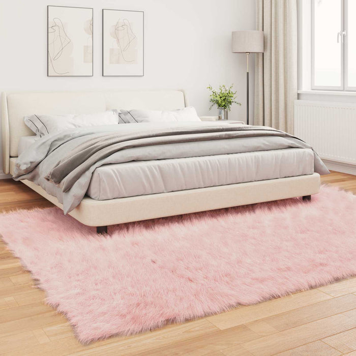 Covor din Lână Faux Tafalla Roz 240 x 340 cm Poliester - WALTI WALTI