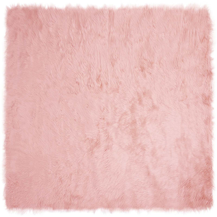 Covor din Lână Faux Tafalla Roz 200 x 200 cm Poliester - WALTI WALTI