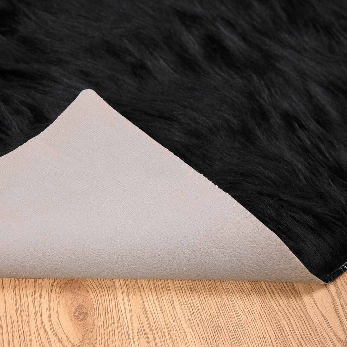 Covor din Lână Faux Tafalla Negru 80 x 150 cm Poliester - WALTI WALTI