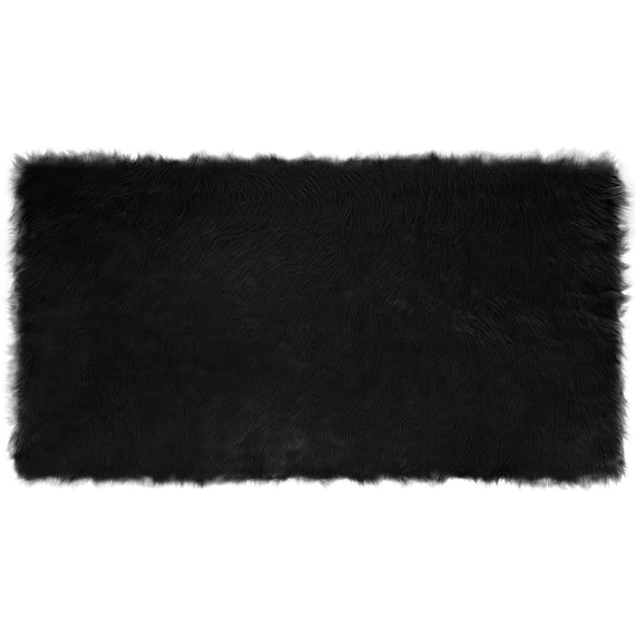 Covor din Lână Faux Tafalla Negru 80 x 150 cm Poliester - WALTI WALTI
