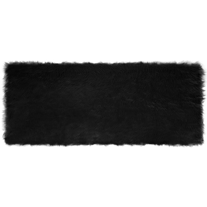 Covor din Lână Faux Tafalla Negru 80 x 200 cm Poliester - WALTI WALTI