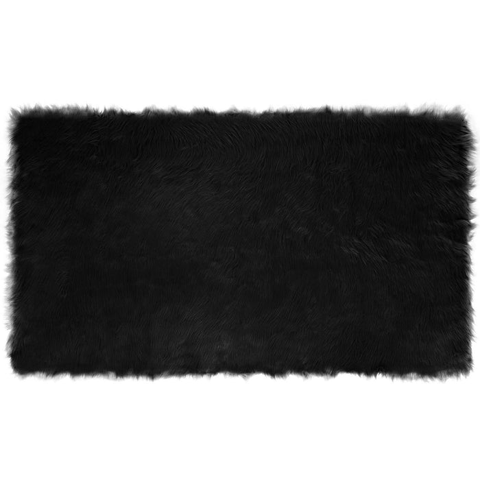 Covor din Lână Faux Tafalla Negru 100 x 200 cm Poliester - WALTI WALTI