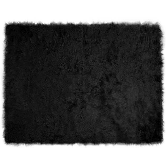 Covor din Lână Faux Tafalla Negru 240 x 340 cm Poliester - WALTI WALTI