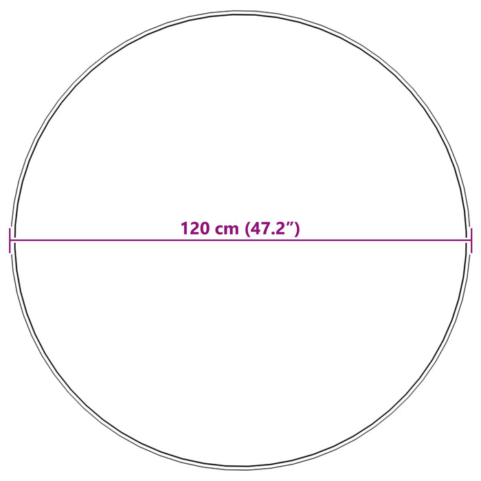 Covor din Lână Faux Tafalla Negru Ø 120 cm Poliester - WALTI WALTI