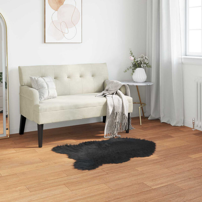 Covor din Lână Faux Tafalla Negru 50 x 80 cm Poliester - WALTI WALTI