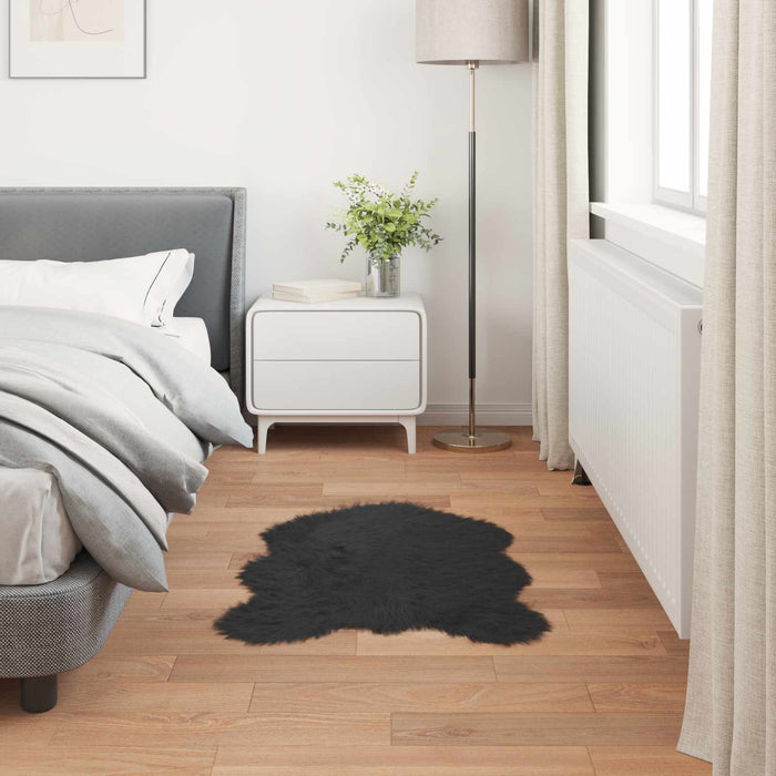 Covor din Lână Faux Tafalla Negru 80 x 120 cm Poliester - WALTI WALTI
