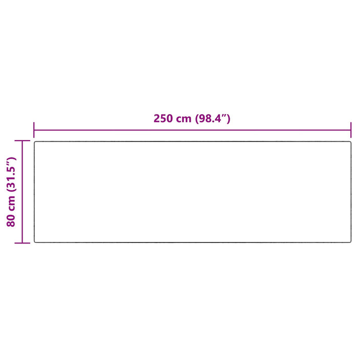 Covor din Lână Faux Tafalla Antracit 80 x 250 cm Poliester - WALTI WALTI