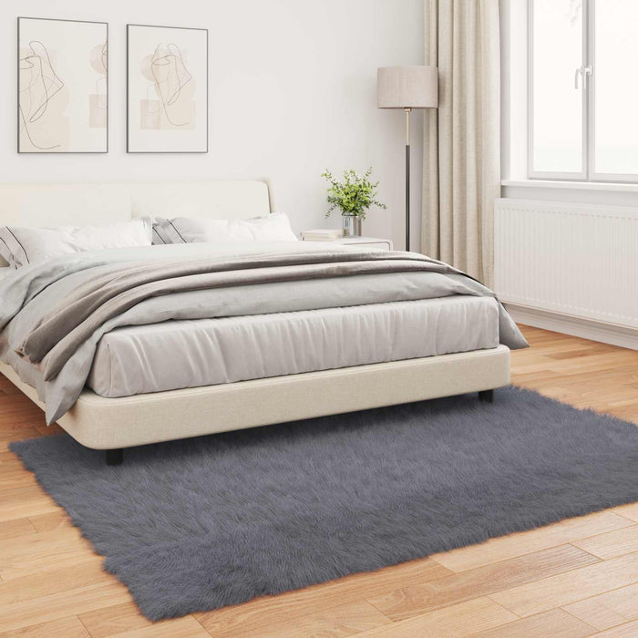 Covor din Lână Faux Tafalla Antracit 140 x 200 cm Poliester - WALTI WALTI