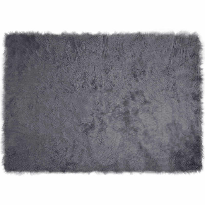 Covor din Lână Faux Tafalla Antracit 160 x 230 cm Poliester - WALTI WALTI