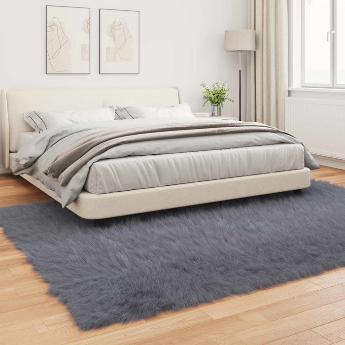 Covor din Lână Faux Tafalla Antracit 240 x 340 cm Poliester - WALTI WALTI