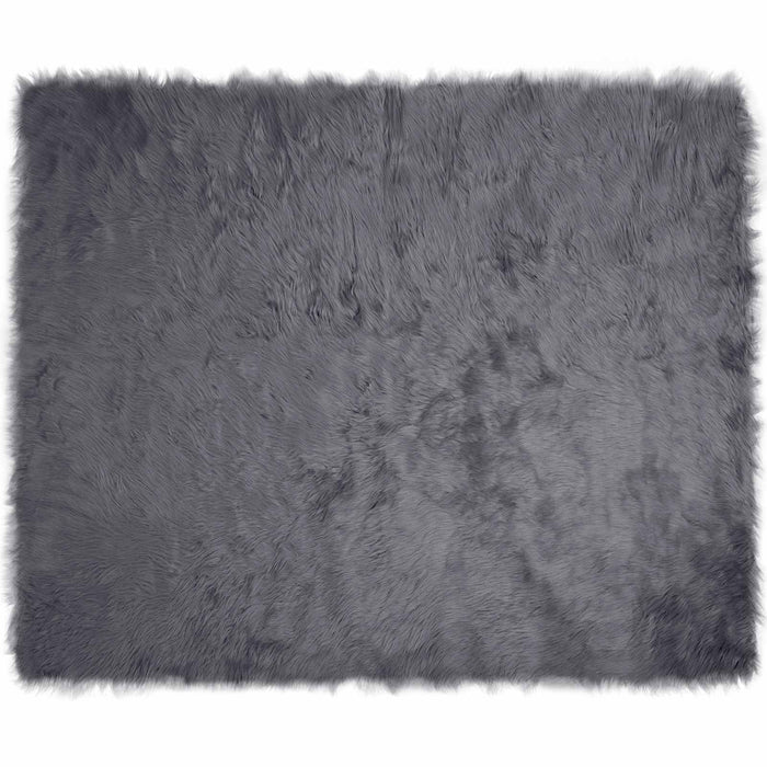 Covor din Lână Faux Tafalla Antracit 240 x 340 cm Poliester - WALTI WALTI