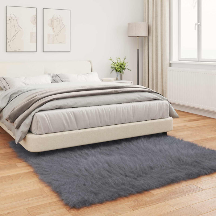 Covor din Lână Faux Tafalla Antracit 120 x 120 cm Poliester - WALTI WALTI