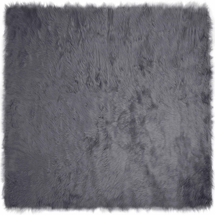 Covor din Lână Faux Tafalla Antracit 120 x 120 cm Poliester - WALTI WALTI