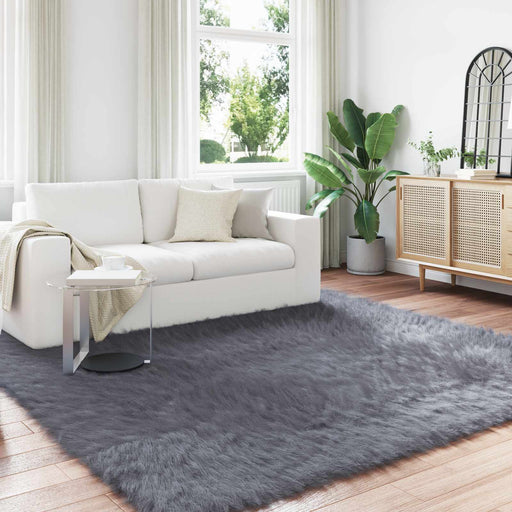 Covor din Lână Faux Tafalla Antracit 200 x 200 cm Poliester - WALTI WALTI