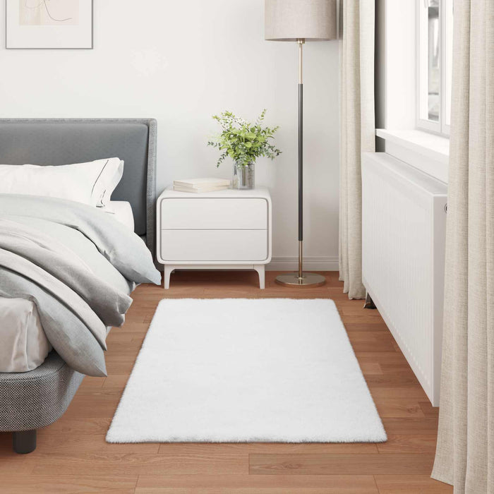 Covor din Blană Faux de Iepure Olite Alb 80 x 150 cm Poliester - WALTI WALTI