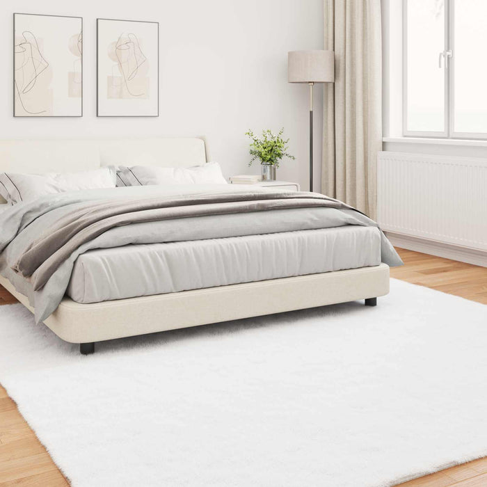 Covor din Blană Faux de Iepure Olite Alb 240 x 240 cm Poliester - WALTI WALTI