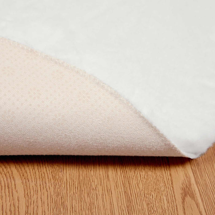 Covor din Blană Faux de Iepure Olite Alb Ø 80 cm Poliester - WALTI WALTI
