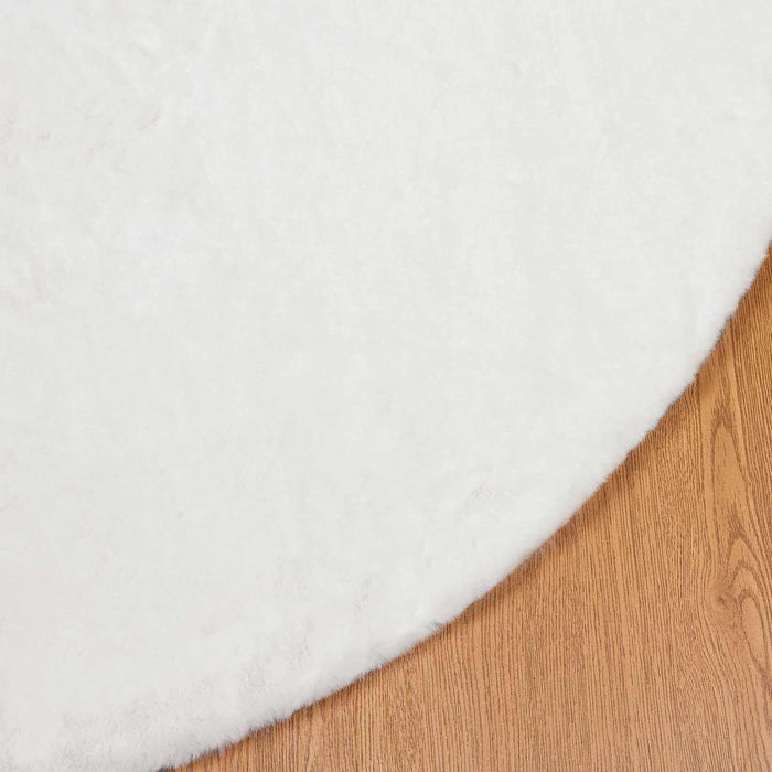 Covor din Blană Faux de Iepure Olite Alb Ø 120 cm Poliester - WALTI WALTI