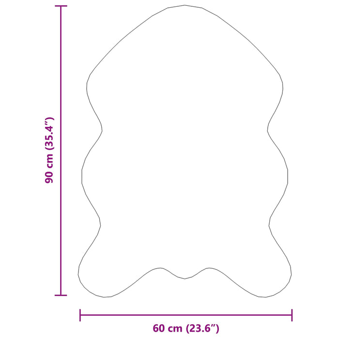 Covor din Blană Faux de Iepure Olite Alb 60 x 90 cm Poliester - WALTI WALTI