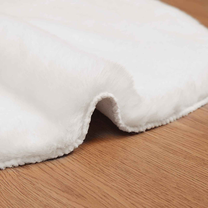 Covor din Blană Faux de Iepure Olite Alb 80 x 120 cm Poliester - WALTI WALTI