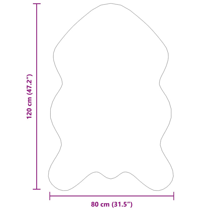 Covor din Blană Faux de Iepure Olite Alb 80 x 120 cm Poliester - WALTI WALTI