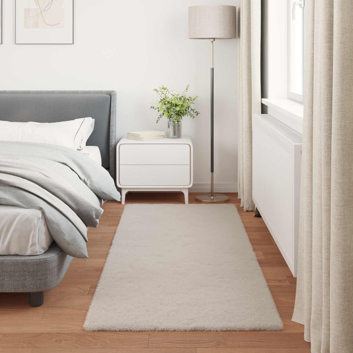 Covor din Blană Faux de Iepure Olite Bej 80 x 200 cm Poliester - WALTI WALTI
