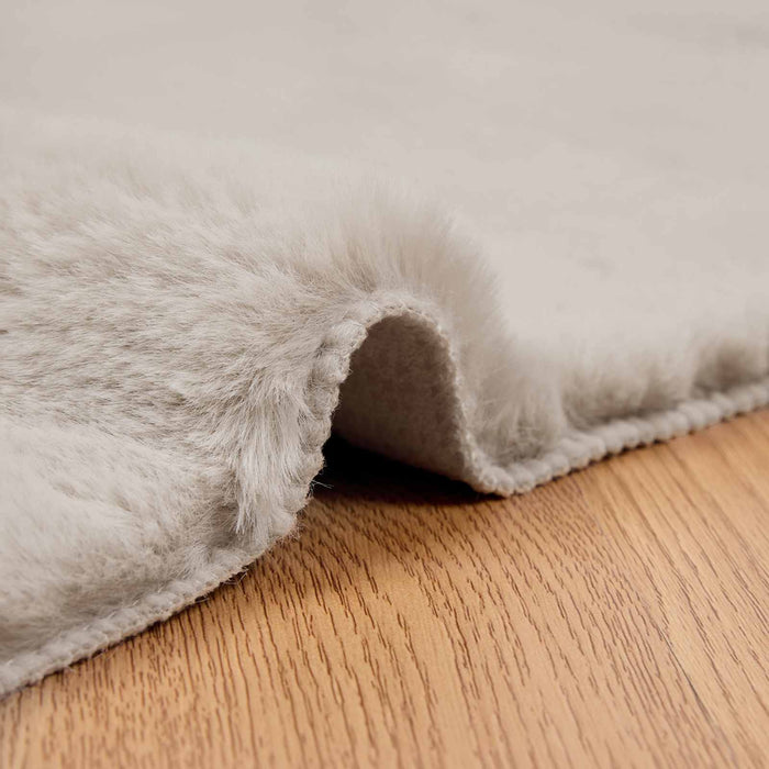 Covor din Blană Faux de Iepure Olite Bej 120 x 120 cm Poliester - WALTI WALTI