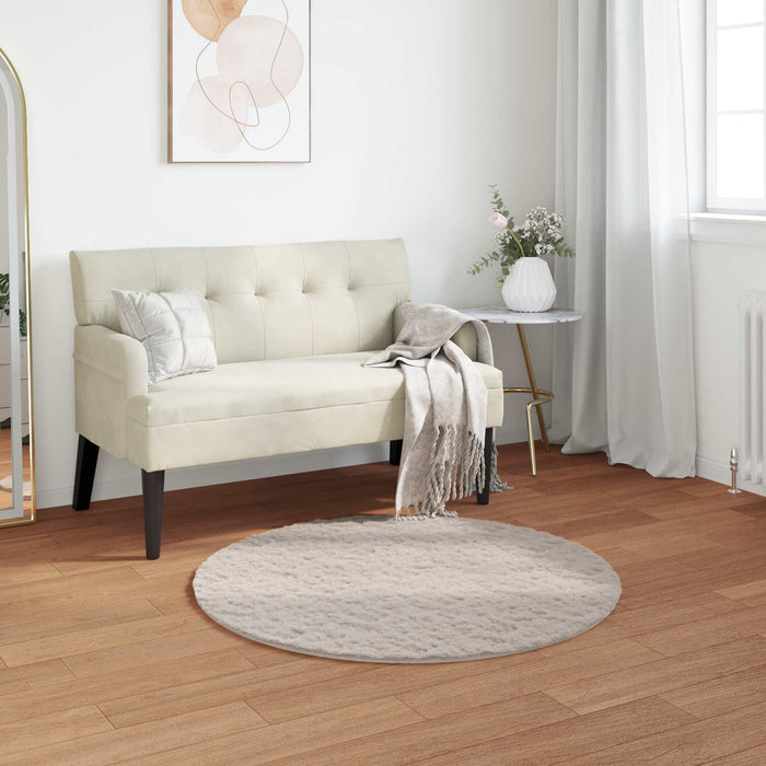 Covor din Blană Faux de Iepure Olite Bej Ø 100 cm Poliester - WALTI WALTI