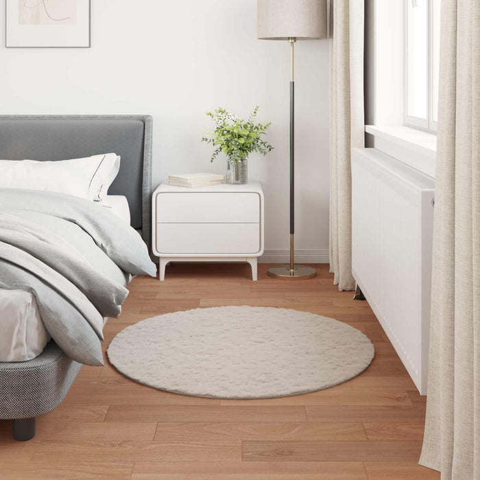 Covor din Blană Faux de Iepure Olite Bej Ø 120 cm Poliester - WALTI WALTI