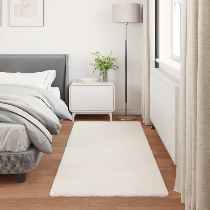 Covor din Blană Faux de Iepure Olite Crem 80 x 200 cm Poliester - WALTI WALTI