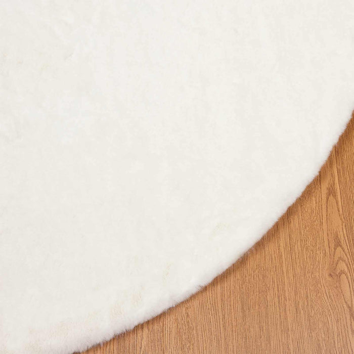 Covor din Blană Faux de Iepure Olite Crem Ø 120 cm Poliester - WALTI WALTI