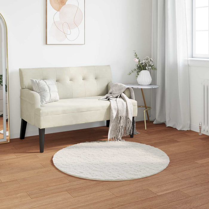 Covor din Blană Faux de Iepure Olite Crem Ø 120 cm Poliester - WALTI WALTI