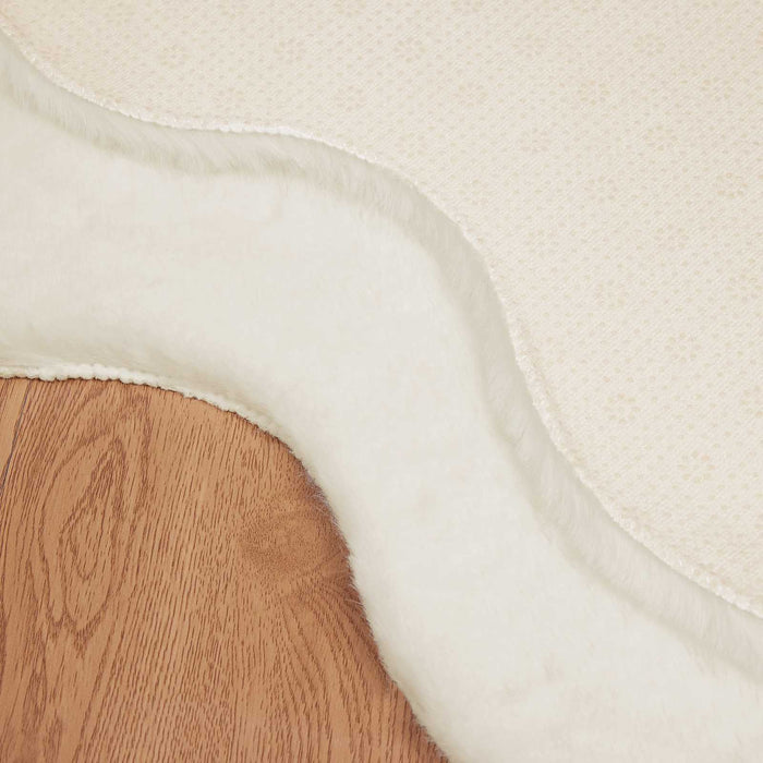 Covor din Blană Faux de Iepure Olite Crem 50 x 80 cm Poliester - WALTI WALTI