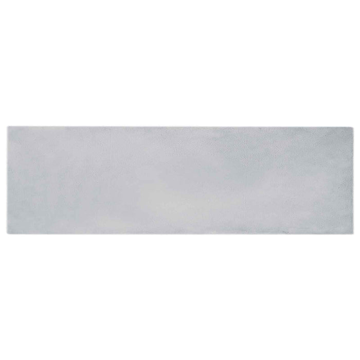 Covor din Blană Faux de Iepure Olite Gri 80 x 250 cm Poliester - WALTI WALTI