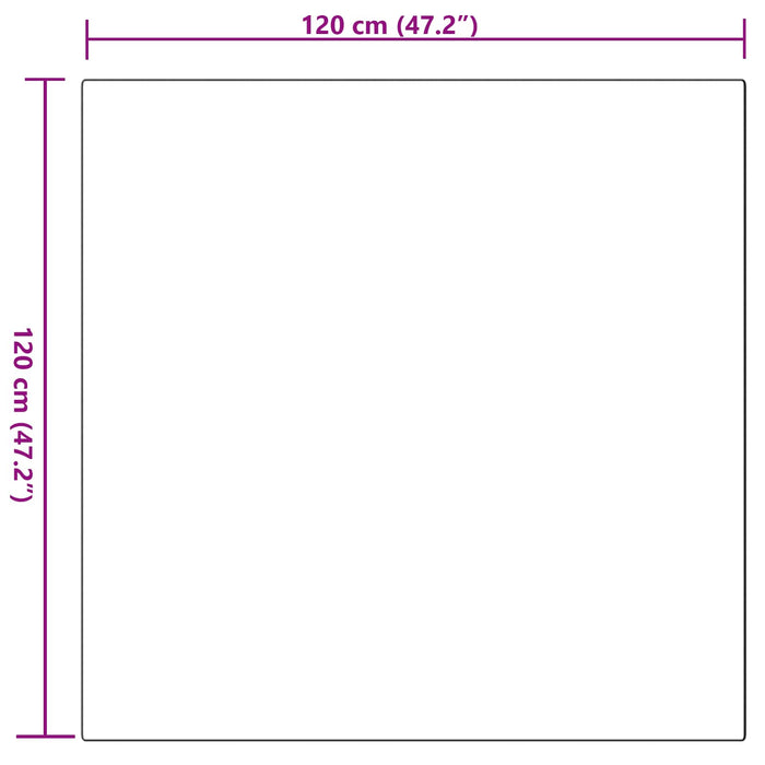 Covor din Blană Faux de Iepure Olite Gri 120 x 120 cm Poliester - WALTI WALTI