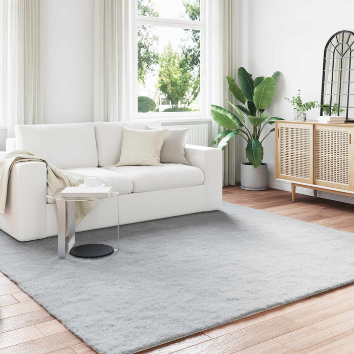 Covor din Blană Faux de Iepure Olite Gri 200 x 200 cm Poliester - WALTI WALTI