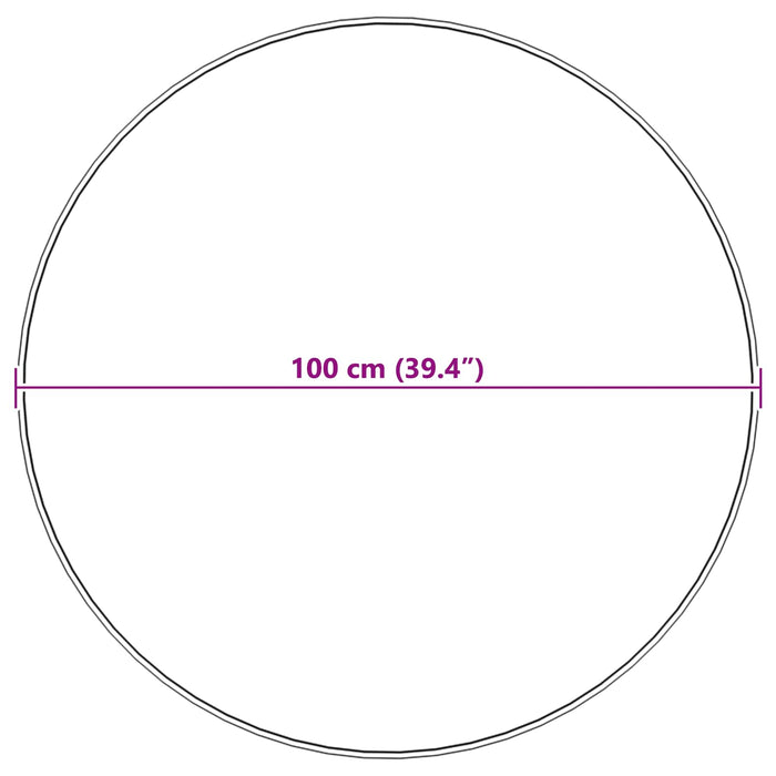 Covor din Blană Faux de Iepure Olite Gri Ø 100 cm Poliester - WALTI WALTI