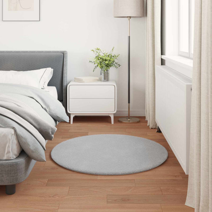 Covor din Blană Faux de Iepure Olite Gri Ø 120 cm Poliester - WALTI WALTI