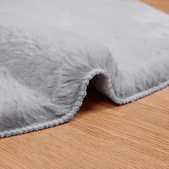 Covor din Blană Faux de Iepure Olite Gri 60 x 90 cm Poliester - WALTI WALTI