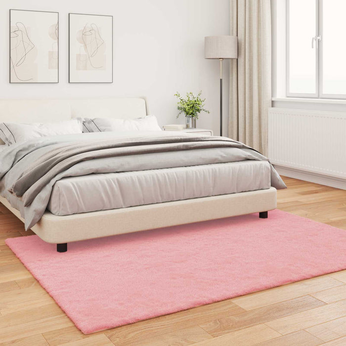 Covor din Blană Faux de Iepure Olite Roz 120 x 170 cm Poliester - WALTI WALTI