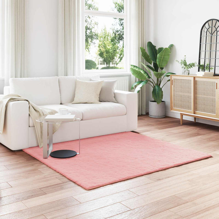 Covor din Blană Faux de Iepure Olite Roz 160 x 160 cm Poliester - WALTI WALTI