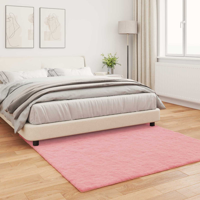 Covor din Blană Faux de Iepure Olite Roz 160 x 160 cm Poliester - WALTI WALTI