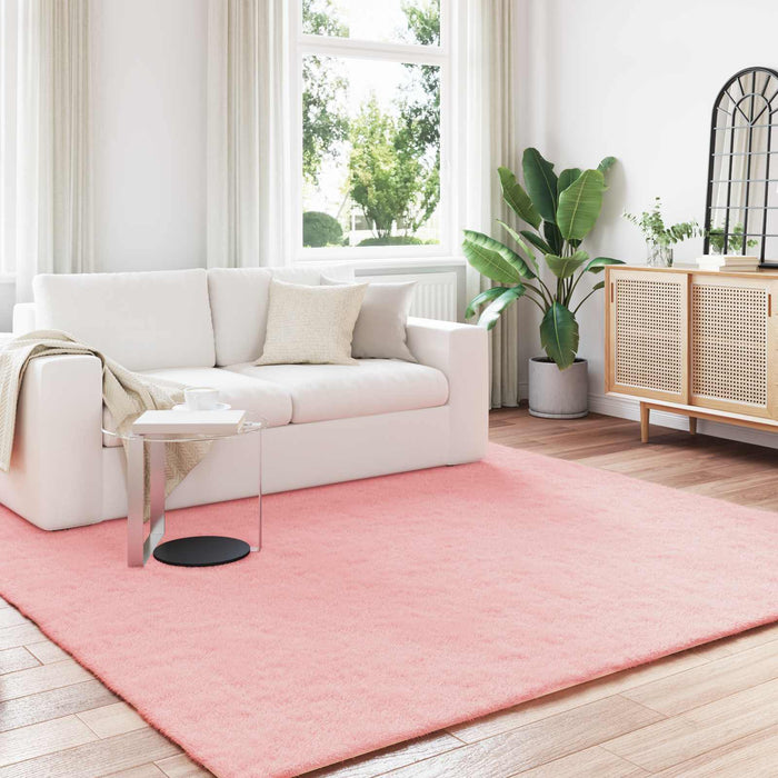 Covor din Blană Faux de Iepure Olite Roz 200 x 200 cm Poliester - WALTI WALTI
