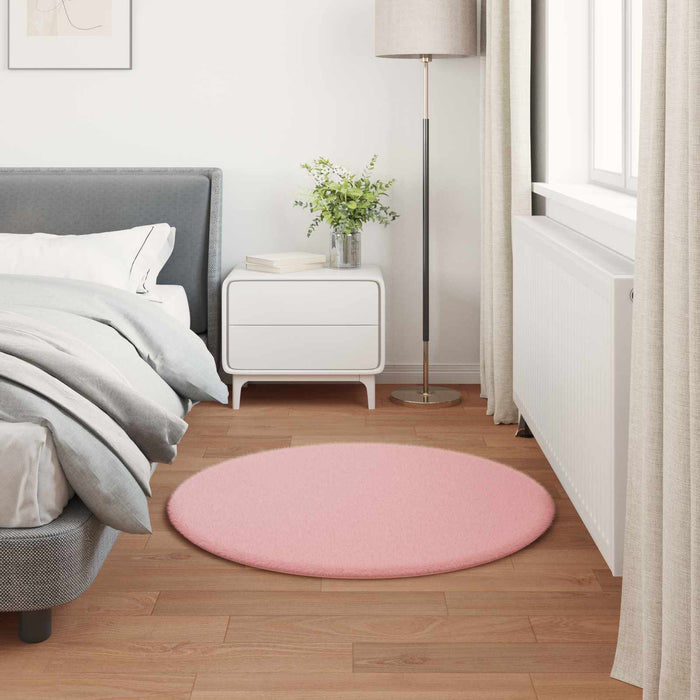 Covor din Blană Faux de Iepure Olite Roz Ø 80 cm Poliester - WALTI WALTI